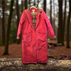 Vintage L.L. Bean Duster dusty rose barn Chore coat Jacket M